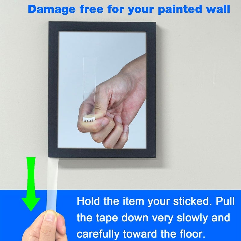 ADY Removable Double Sided Tape Heavy Duty 1in x 20ft,Clear Nano Adhesive Mounting Tape for Walls,Damage Free Picture Hanging Adhesive Strips for Rent Room, Poster Stick Transparent Tape - Image 3
